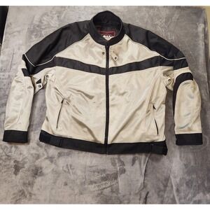 BILT Jacket Mens 5XL Gray Grid Mesh Armored Motorcycle Biker